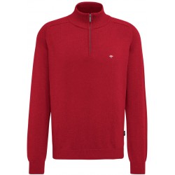 Pull Fynch-Hatton Troyer-Zip coton ruby