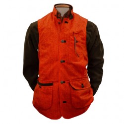 Gilet tweed orange exclusivité